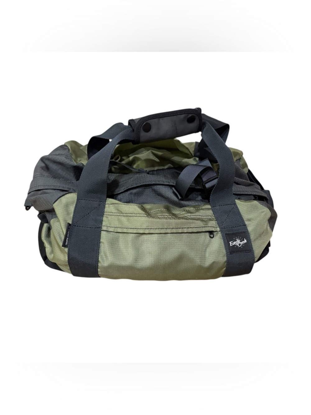 Eagle Creek ES Cargo Duffel Travel Bag Shoulder Strap Green Gray